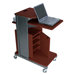 Xtra Long Presentation Cart in Cherry/Black