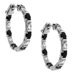Sterling Silver Cubic Zirconia Hoop Earrings
