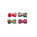 Satin Stripes and Rhinestone Dog Barrettes (4 Pieces)