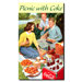 Coca Cola Picnic with Coke Stretched Canvas Art