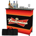 Budweiser 2 Shelf Portable Bar Table with Carrying Case