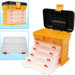 53 Compartment Durable Plastic Storage Tool Box in Yellow