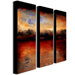 Red Skies at Night by Michelle Calkins Canvas Art (Set of 3)