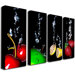 Black Splash by Roderick Stevens Canvas Art (Set of 4)