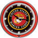 United States Marine Corps Double Ring Neon Clock