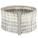 White Satin Bamboo Bar Pave-Set Crystal Stretch Bracelet