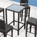 Anguilla Outdoor Pub Table in Dark Brown