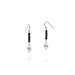 Black Spinel and Pearl Earring