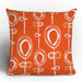 Rachael Taylor Contemporary Orange Throw Pillow