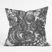 Valentina Ramos Polyester Bird In Flowers Black White Indoor/Outdoor Throw Pillow