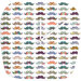 Bianca Green Mustache Mania Clock