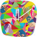 Bianca Green Colorful Thoughts Clock