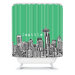 Bird Ave Seattle Shower Curtain