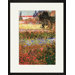 Flowering Garden with Path Framed and Matted Print