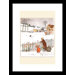 Four and Twenty Blackbirds: Children Look at Blackbirds in the Field of Snow Framed and Matted Print