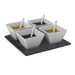 White Basics Slate 9-Piece Square Dipping Set