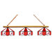 NCAA 3-Light Stained Glass Hanging Lamp