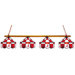 NCAA 4-Light Executive Stained Glass Hanging Lamp