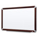 Dry-Erase Board, Melamine, Mahogany Frame