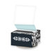 Desk Grip Dispenser w/Alternating Notes, 3"x3", Black/White