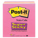 6 Count 3" x 3" Assorted Colors Post-it Super Sticky Note