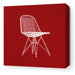 Modern Classics 1951 Stretched Wall Art in Scarlet and Chocolate