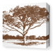 Morning Glory Tree Stretched Wall Art in Chocolate