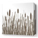 Cattails Stretched Wall Art in Chocolate