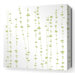 Pussy Willows Stretched Wall Art in White / Celery