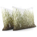 Field Grass Throw Pillow in Moss