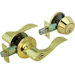 Front Door Knob Entry Leverset Lockset and Single Cylinder Deadbolt Combination Set