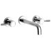 J16 Bath Series Two Handle Wall Mount Bathroom Faucet with Controls and Spout