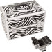 Zebra Pattern Professional Cosmetic Makeup Train Case with Dividers