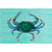 Coastal Blue Crab Outdoor Wall Hanging