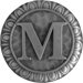 Jewel Initial Letter M Knob