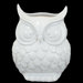 9" White Ceramic Owl Statue
