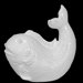 13.5" White Ceramic Fish Statue