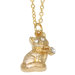 Goldtone and Crystal Animal Kitty Cat Necklace