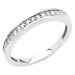 14K Gold Round Cubic Zirconia Channel Ring