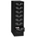 8-Drawer Card Cabinet, w/Lock, Black/Sand