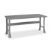 Steel Top Workstation, 60"x30"x33-1/2", Medium Gray