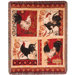 La Provence Roosters Tapestry Throw
