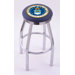 US Military Single Chrome Ring Swivel Barstool 
