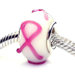 Coastal Breast Cancer Awareness Glass Bead (Pack of 3)