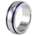 Stainless Steel Groove Domed Band Ring