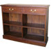 Mahogany 2 Drawer Low Bookcase in Mahogany