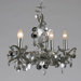 Mila 5 Light Chandelier in Silver Brushed