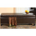 Plymouth Bonded Leather Quilted Storage Ottoman Bench in Brown