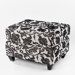 Flower Fabric Ottoman