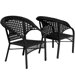 Maria Polyethylene Wicker Fan Outdoor Club Chair (Set of 2)